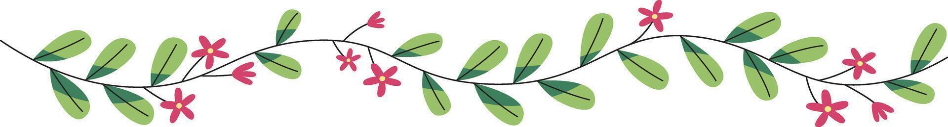 Decorative Floral Branch Border vector