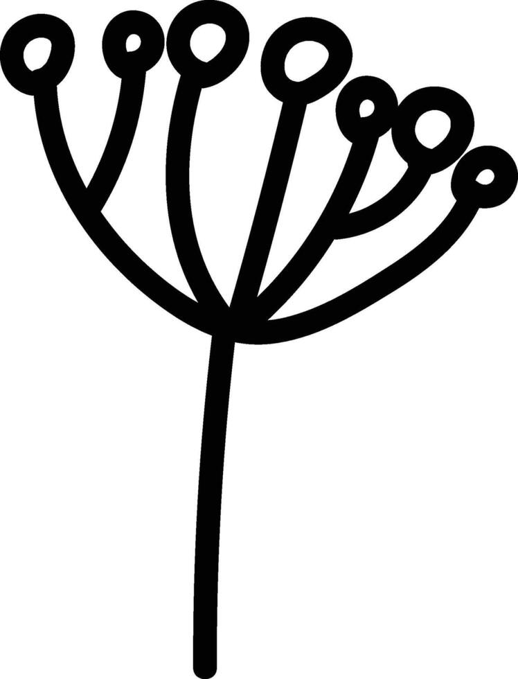 Floral Branch Outline Sign vector