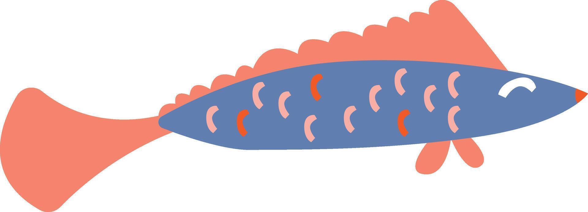 Playful Fish Paper Cut vector