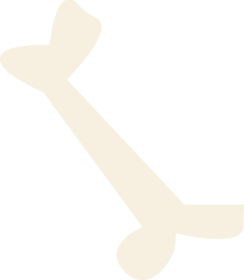 Single Bone Paper Cut vector