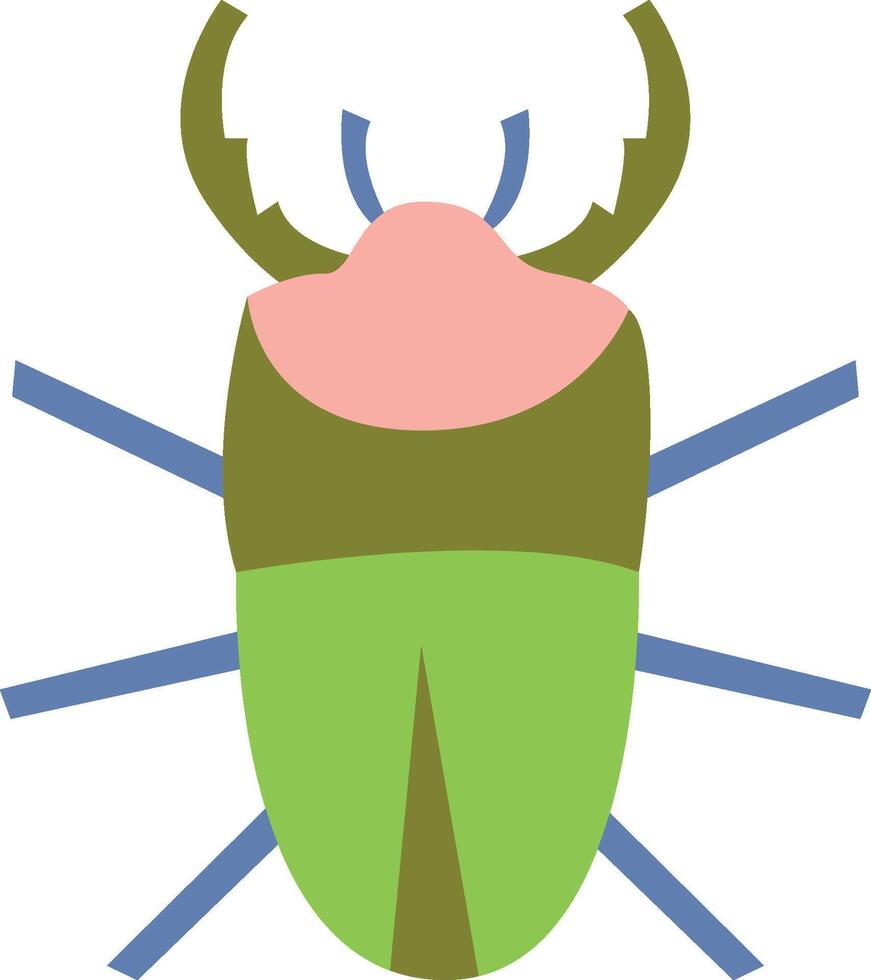 Friendly Bug Childish Paper Cut vector