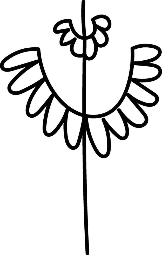 Abstract Floral Doodle vector