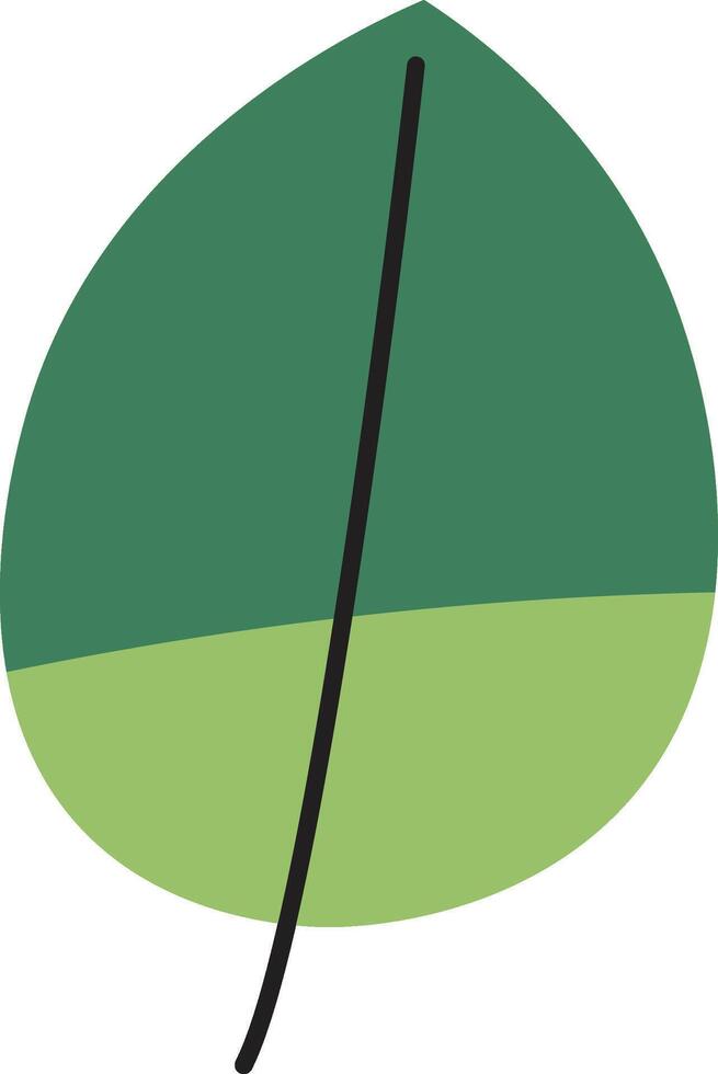 Single Leaf Minimalist Style Shape vector