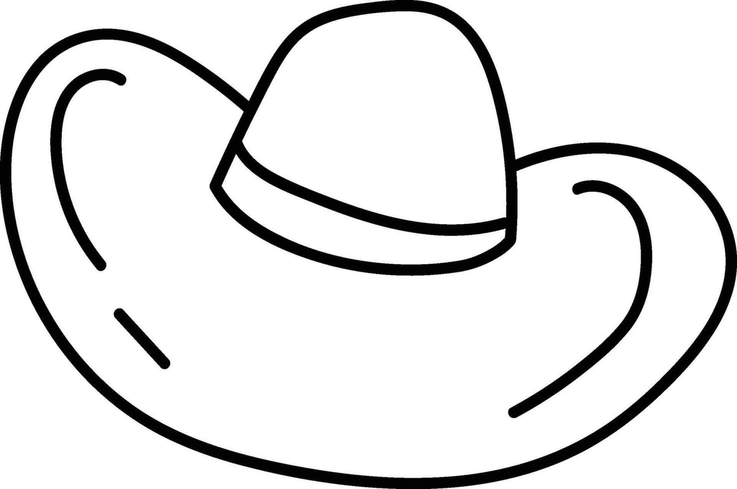 Woman's Beach Hat Outline vector