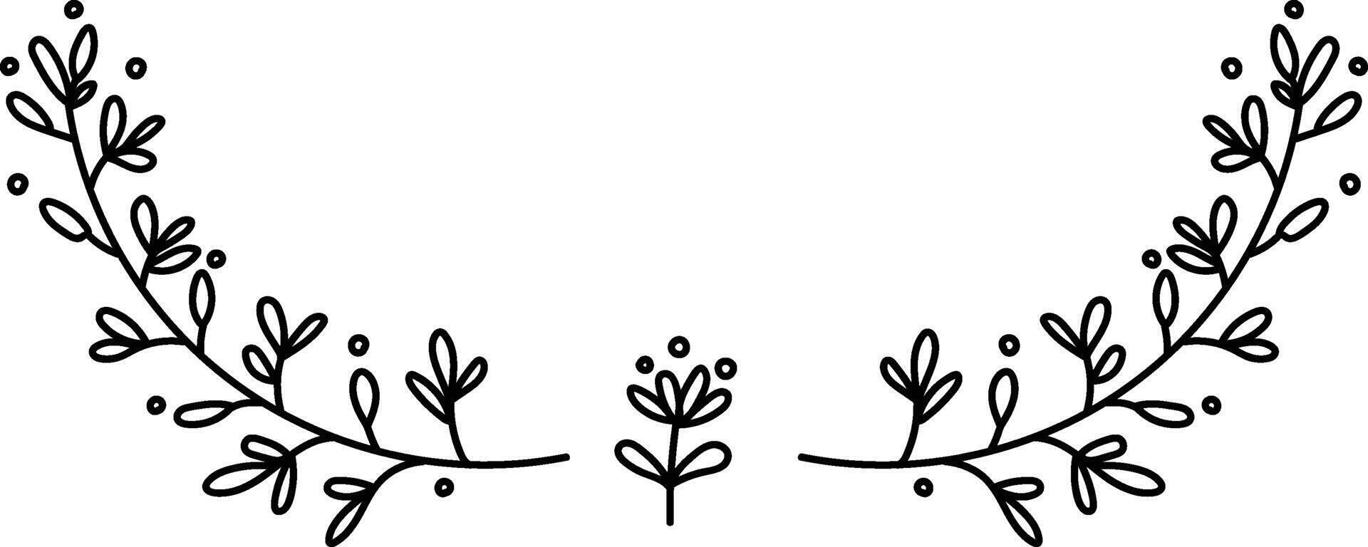 Floral Branch Border Frame vector
