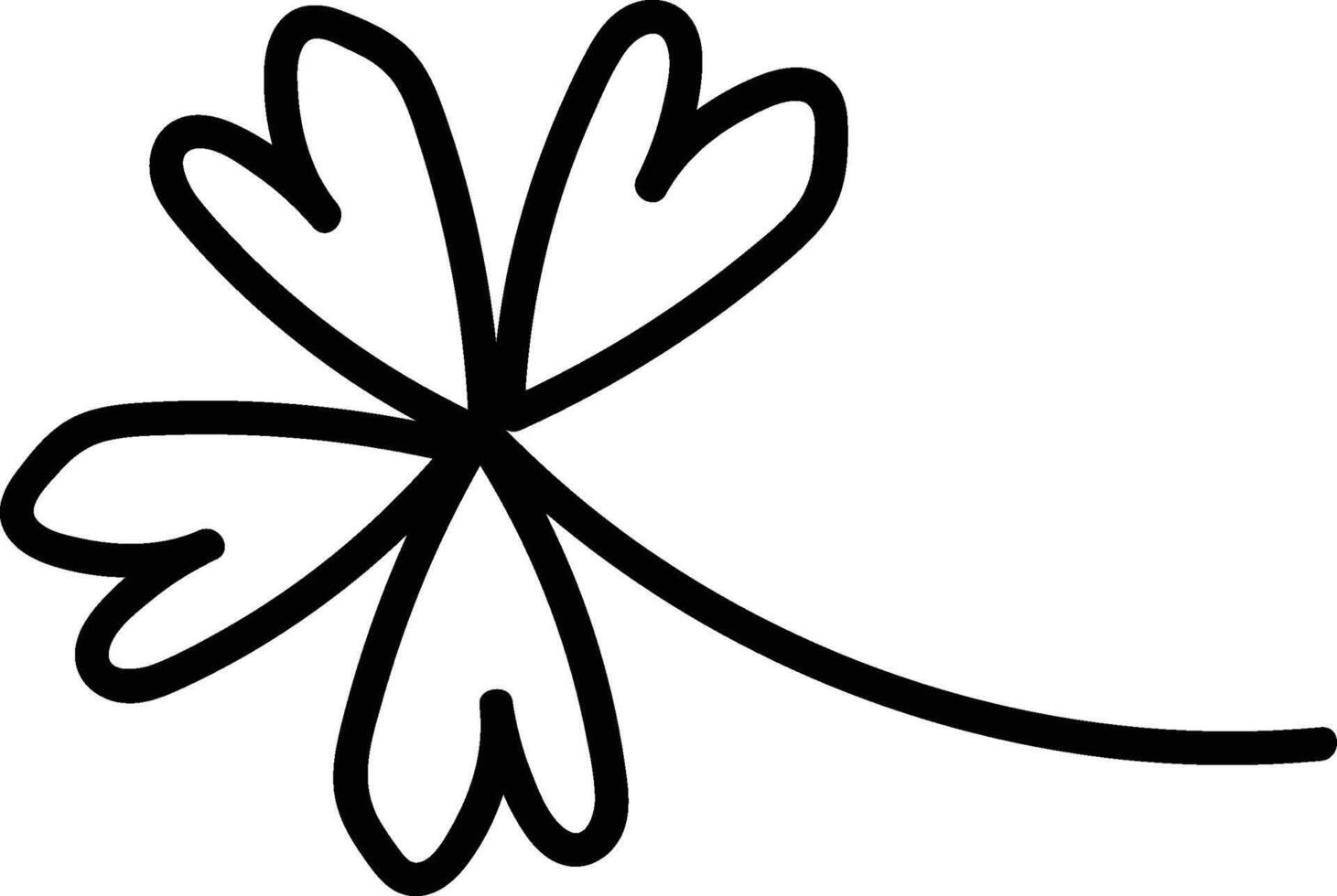 Leaf Clover Outline vector
