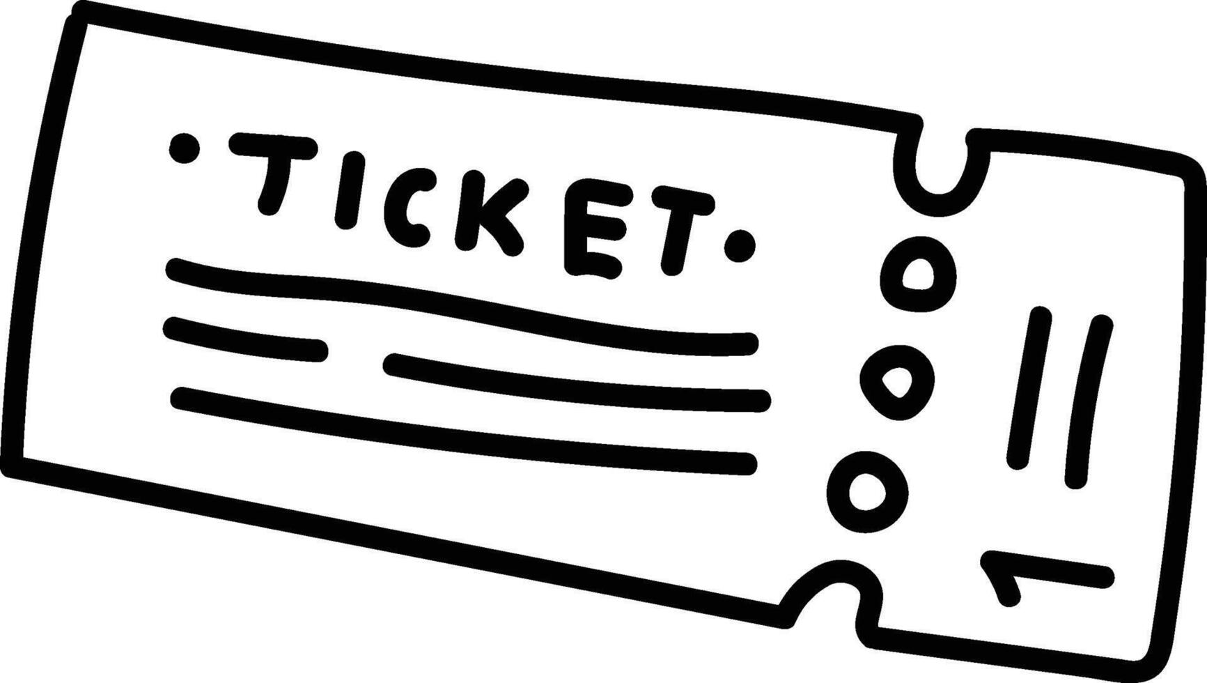 Hand Drawn Ticket Stub vector