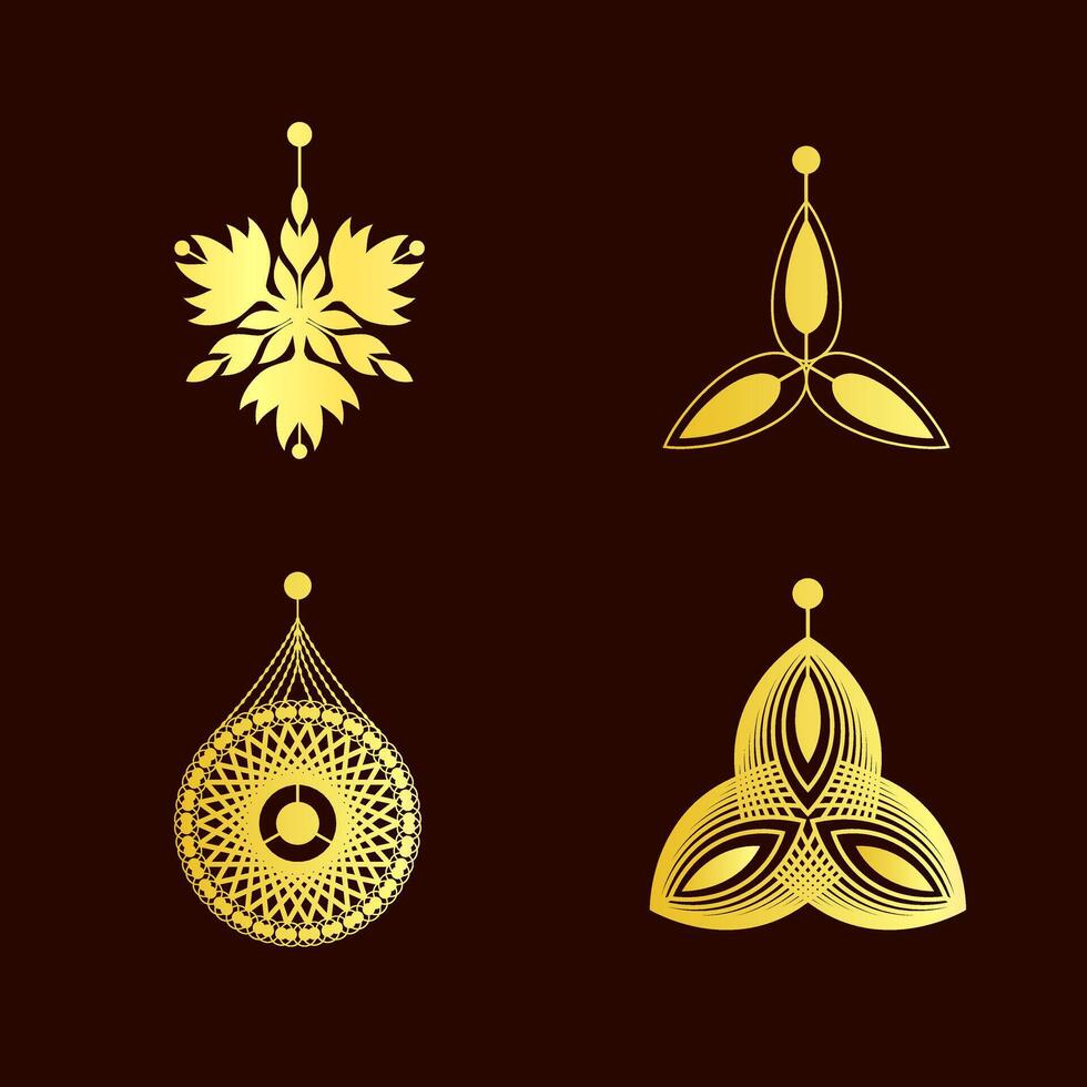 these are earrings design. vector