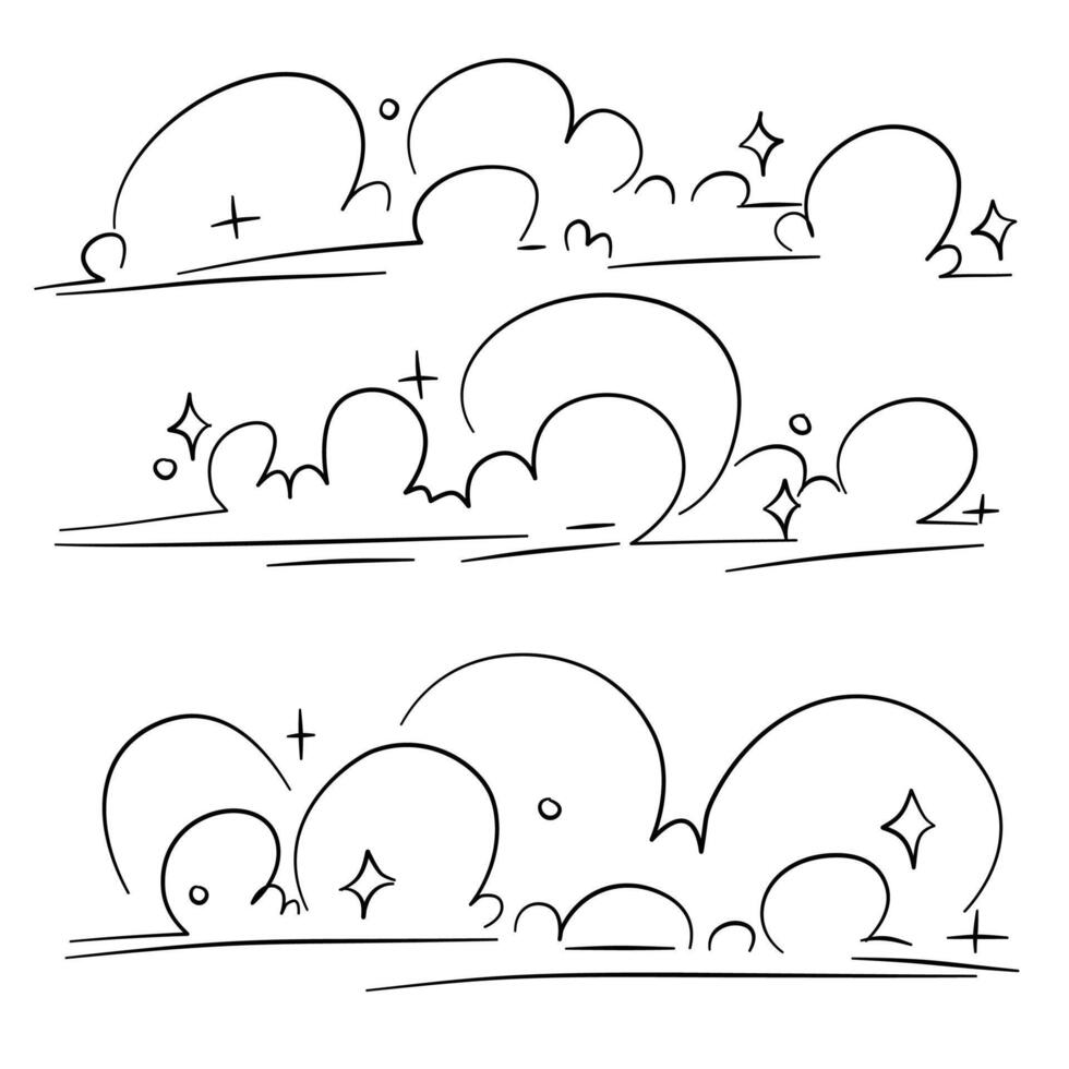 Doodle cloud hand drawing vector