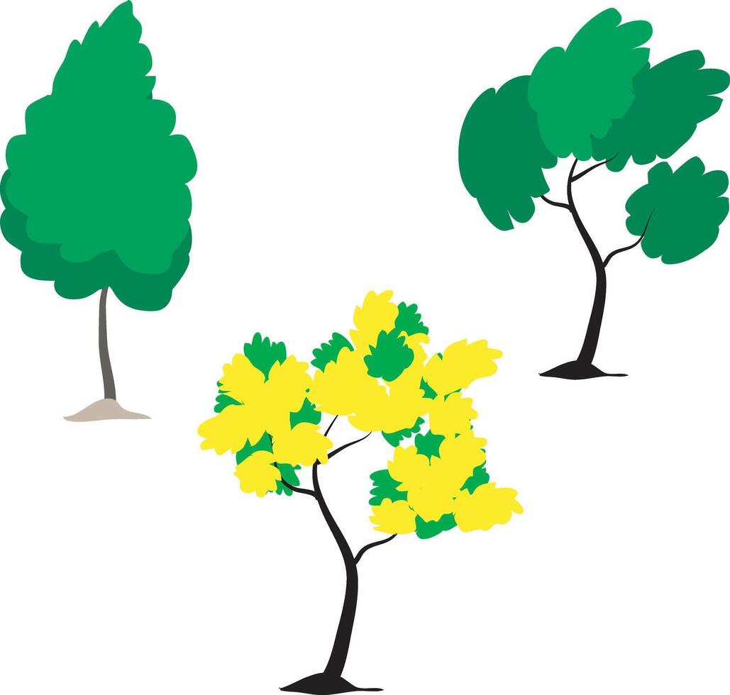Downloadable Cartoon Style Tree vector