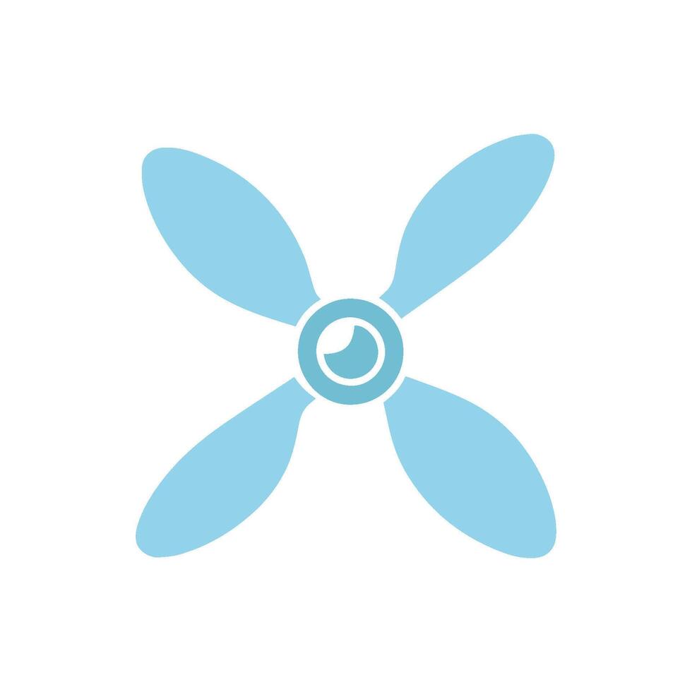 Simple propeller icon. Propeller symbol vector