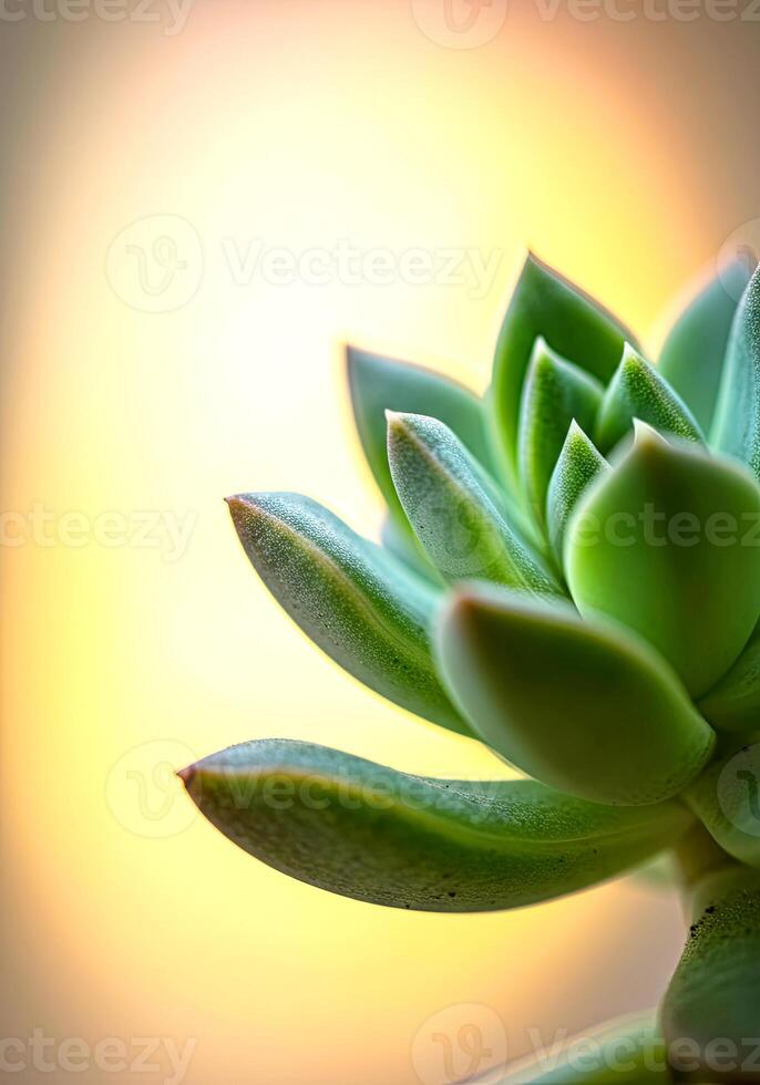 Green Plant Spiral Succulent in Summer photo
