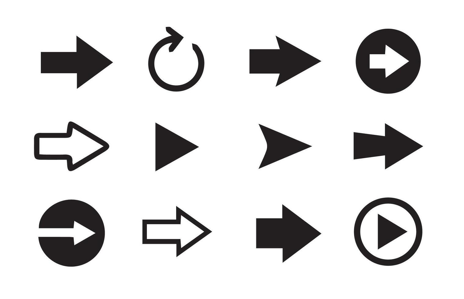 Arrow icons set. Arrow collection. Different arrows icon symbol vector