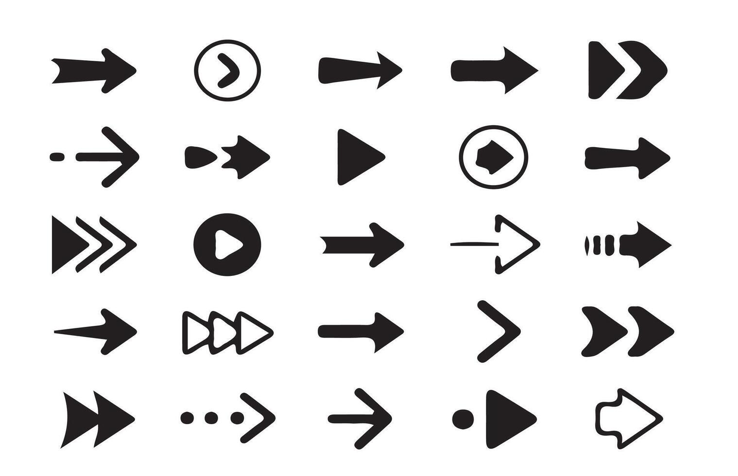 Different arrows icon symbol vector