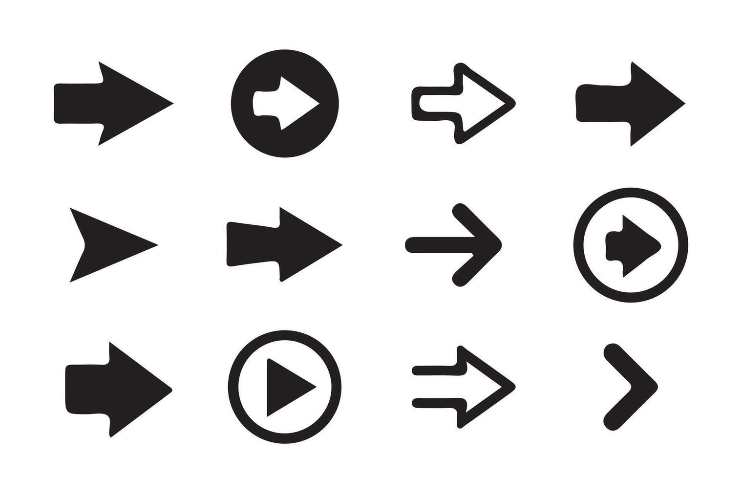 Set of arrows, arrows different. Arrow icon. Illustration eps 10 vector