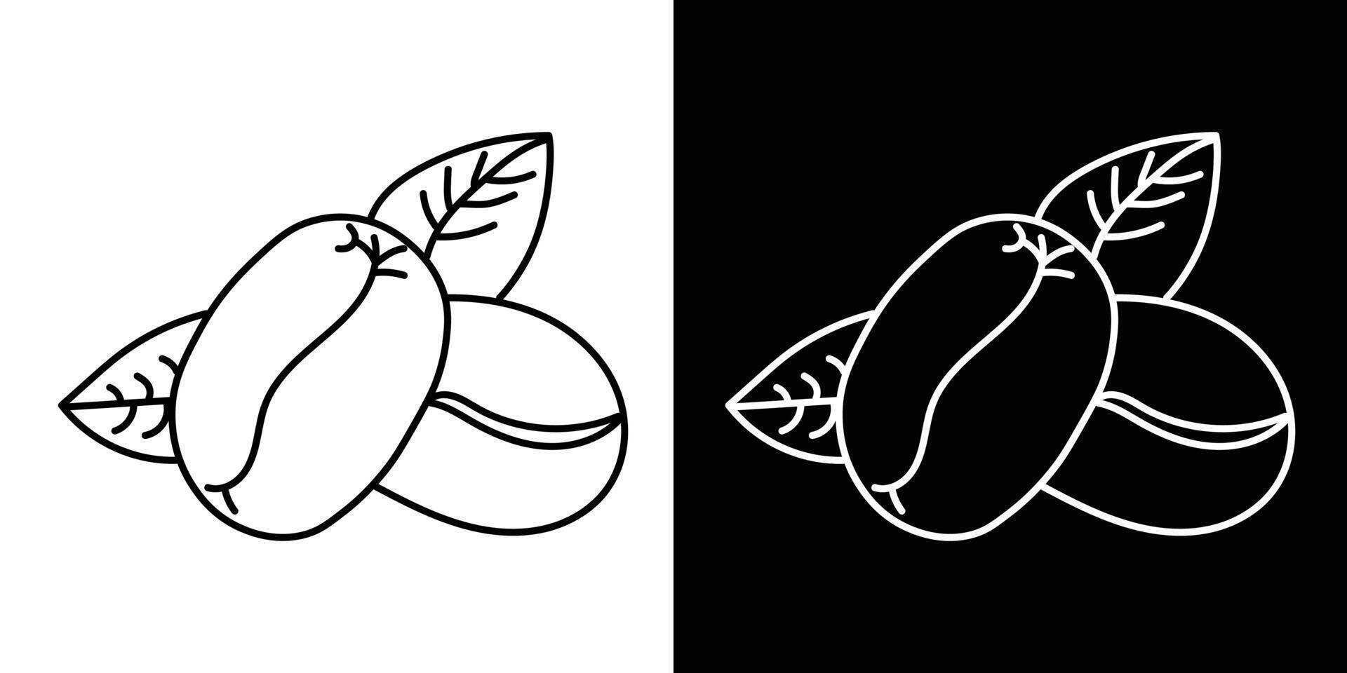Coffee beans and leaves. tree illustration. Hand drawn coffee branch. vector