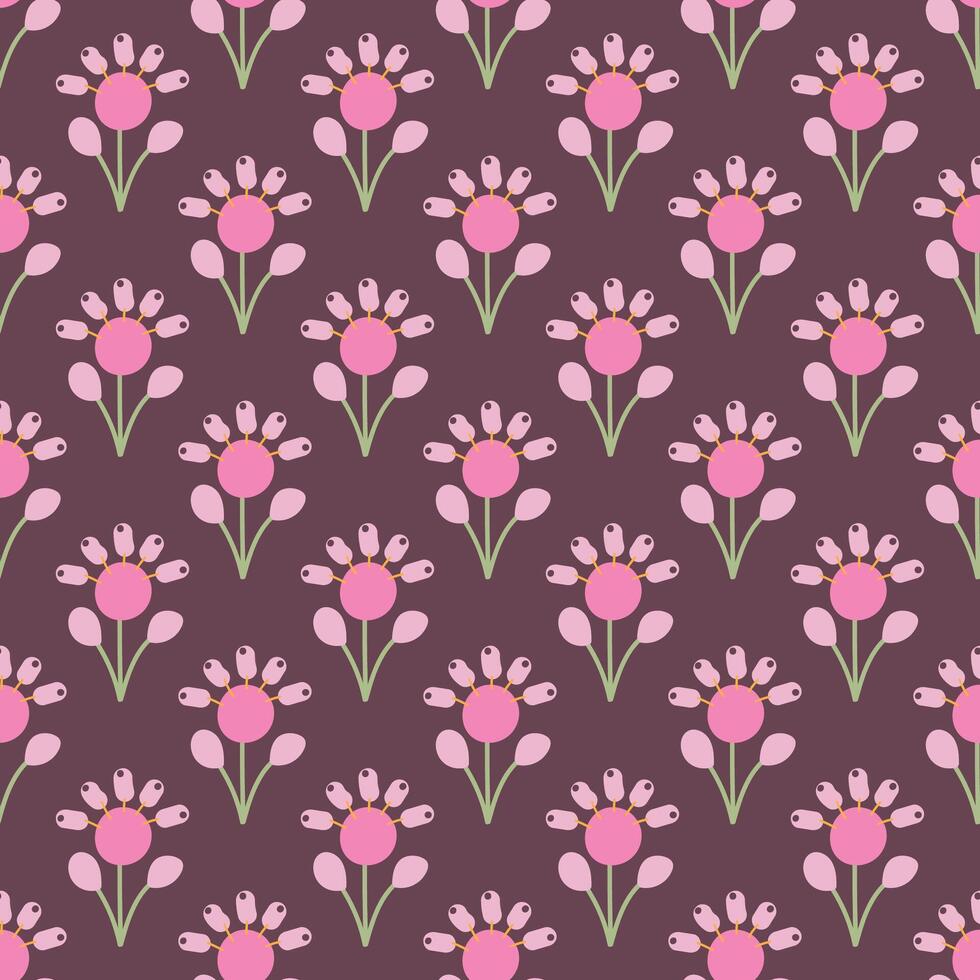 Seamless pattern with floral elements. vector