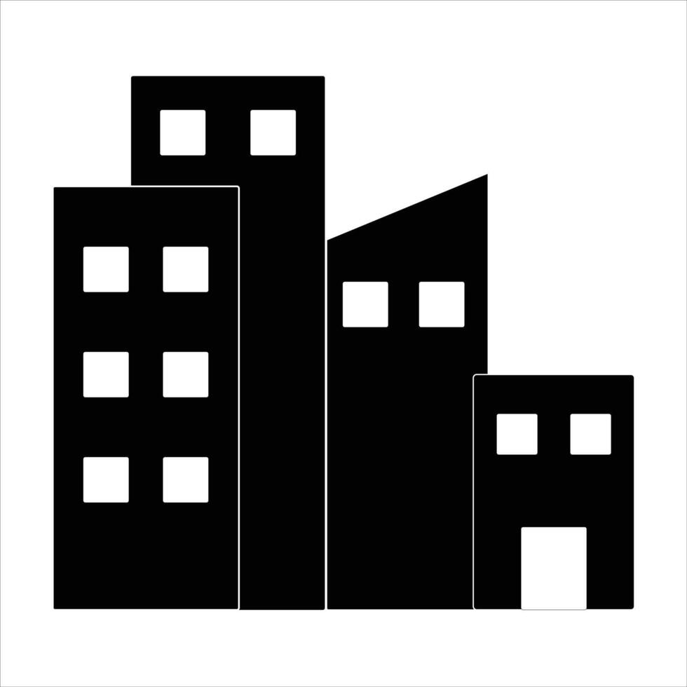 office building silhouette vector