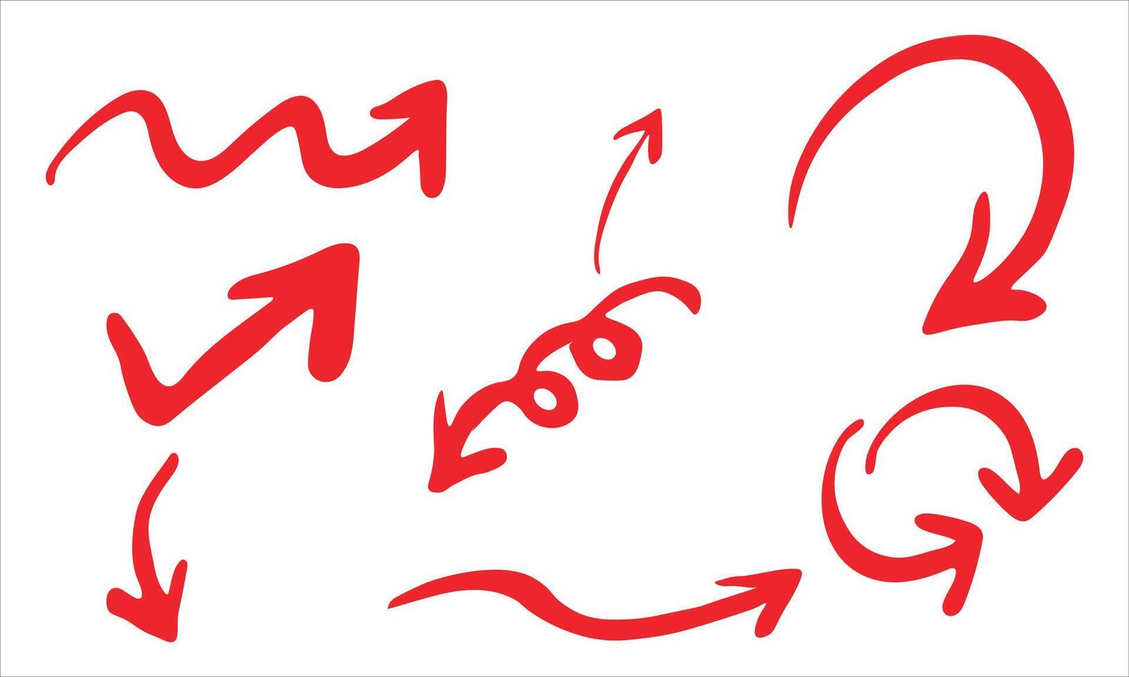 red arrow set on white background vector