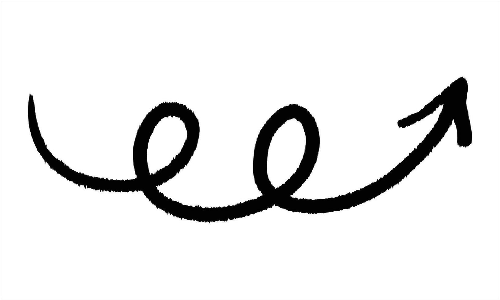 hand drawn black arrow vector