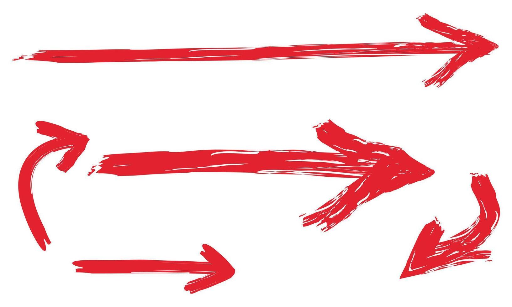 red arrow set icons vector