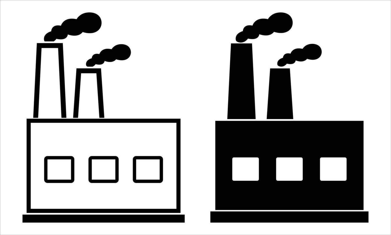 Factory icons set on white vector