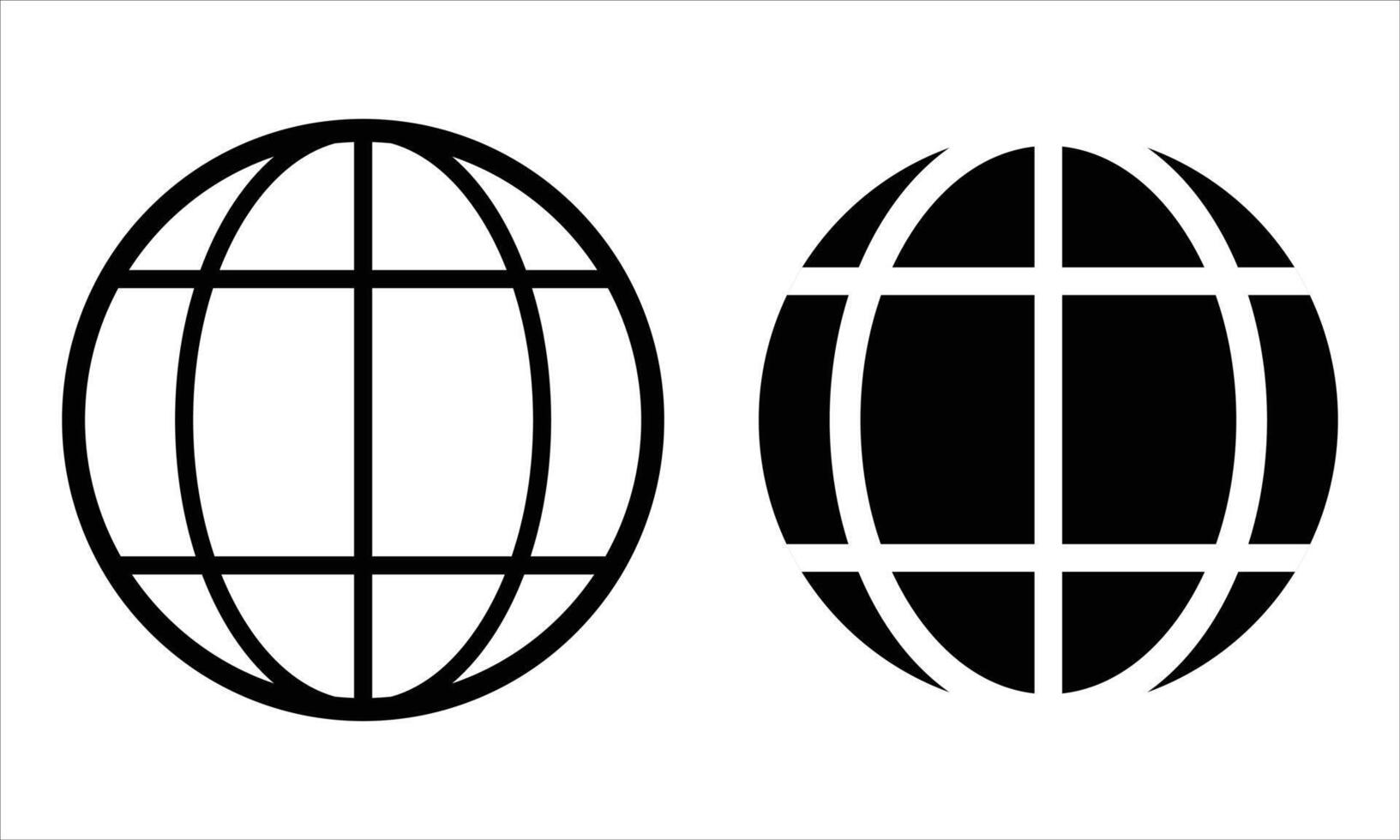 globe Illustration set on white background vector