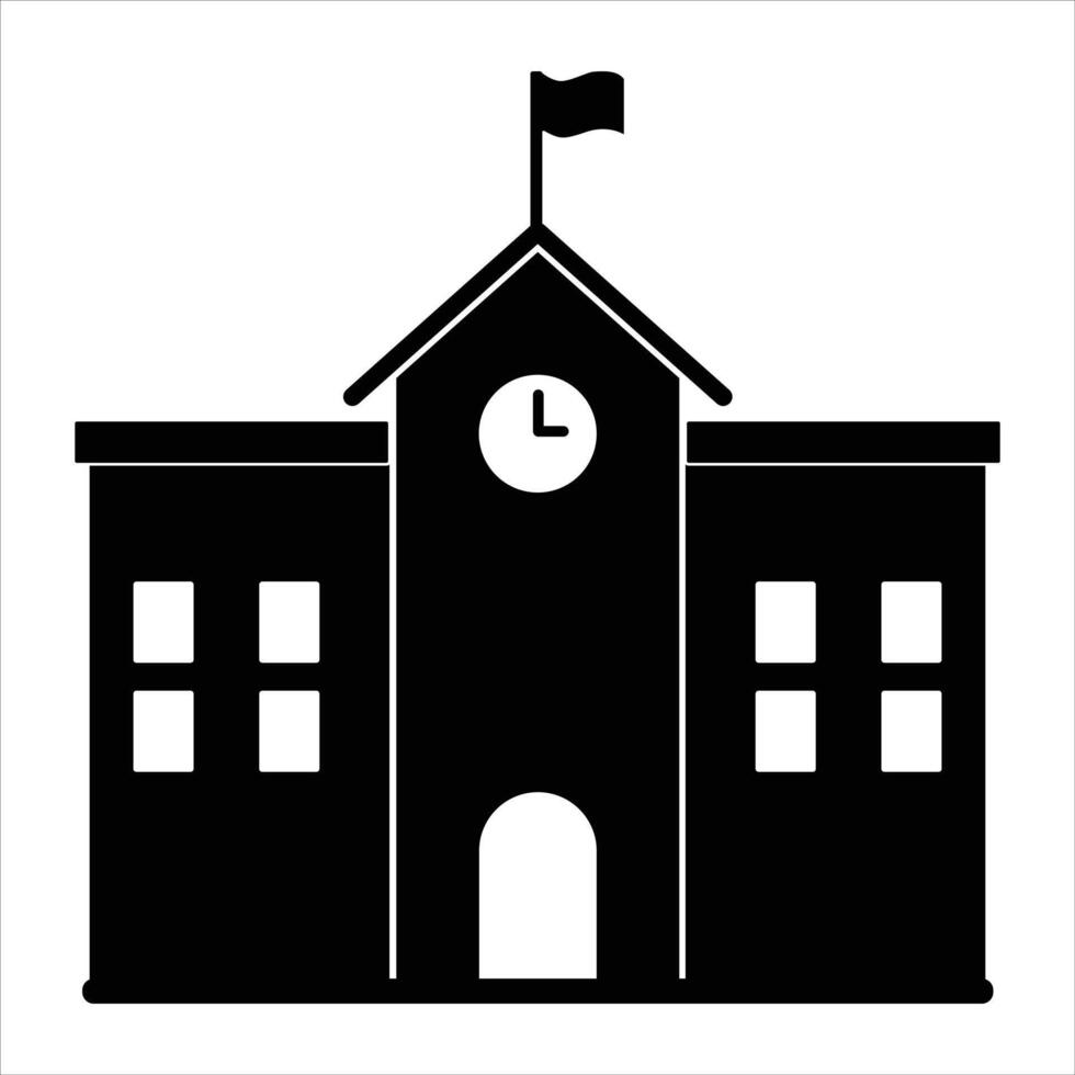 School building icon Illustration vector