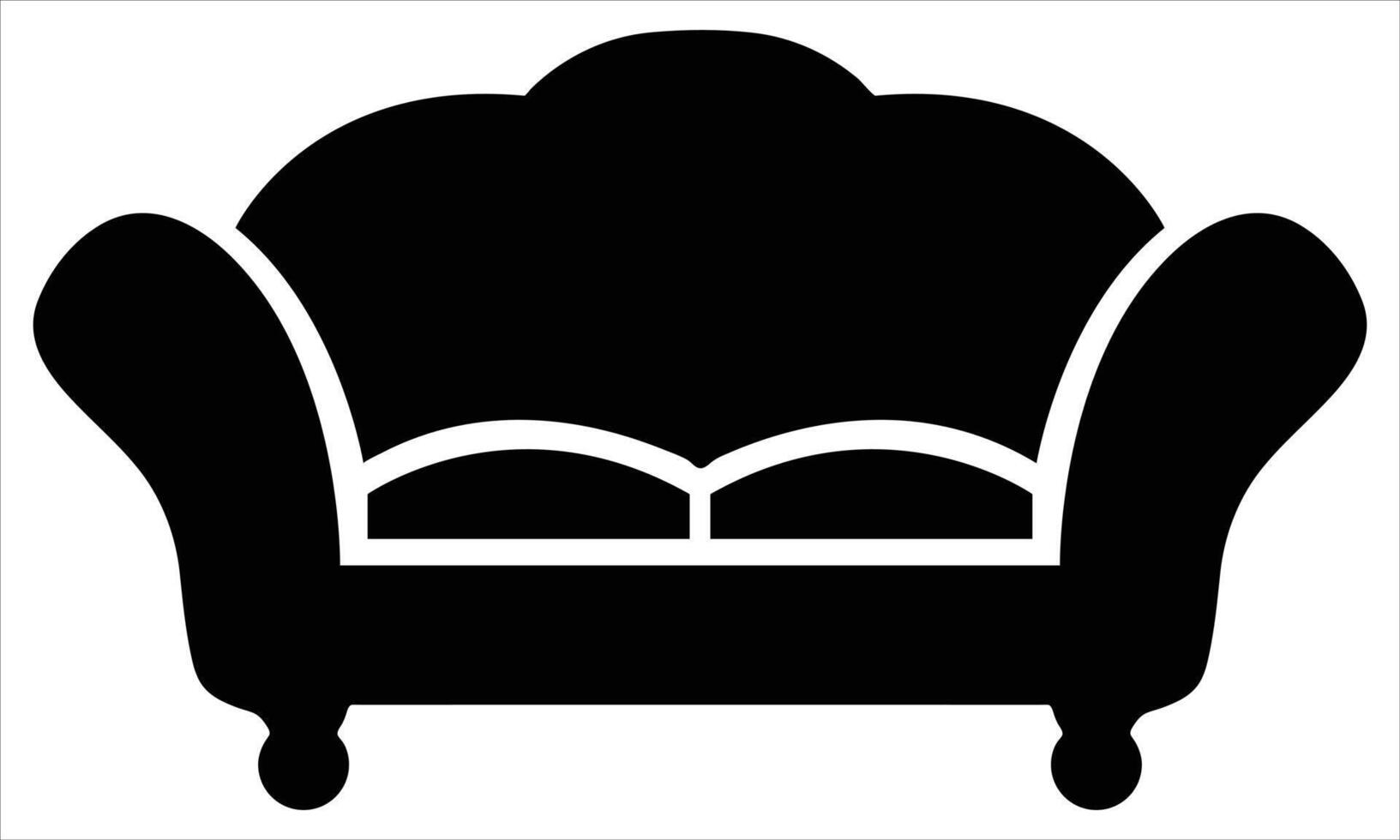 Sofa Illustration on white background vector