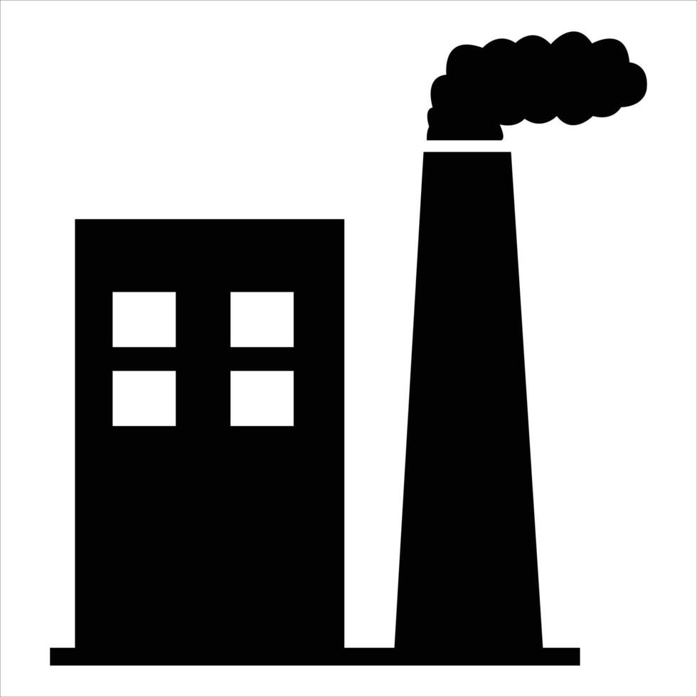 factory silhouette Illustration vector