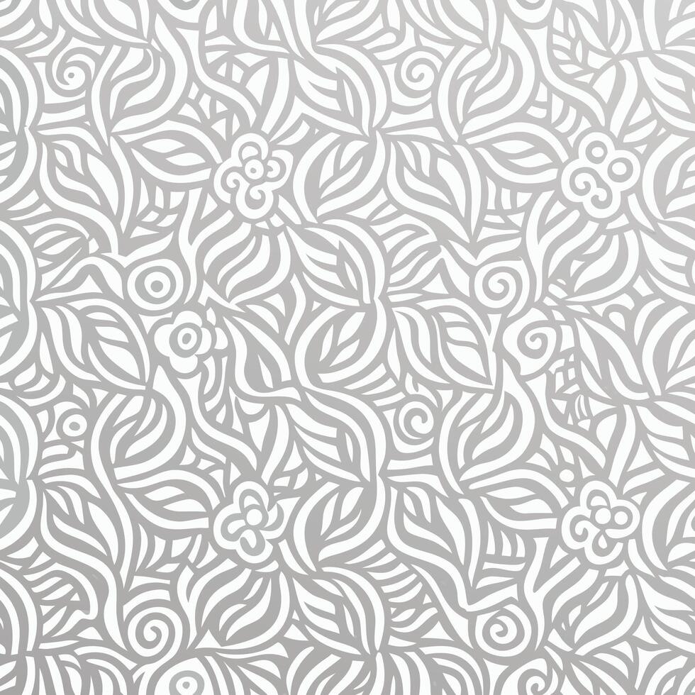 A silver and white wallpaper with a floral pattern vector