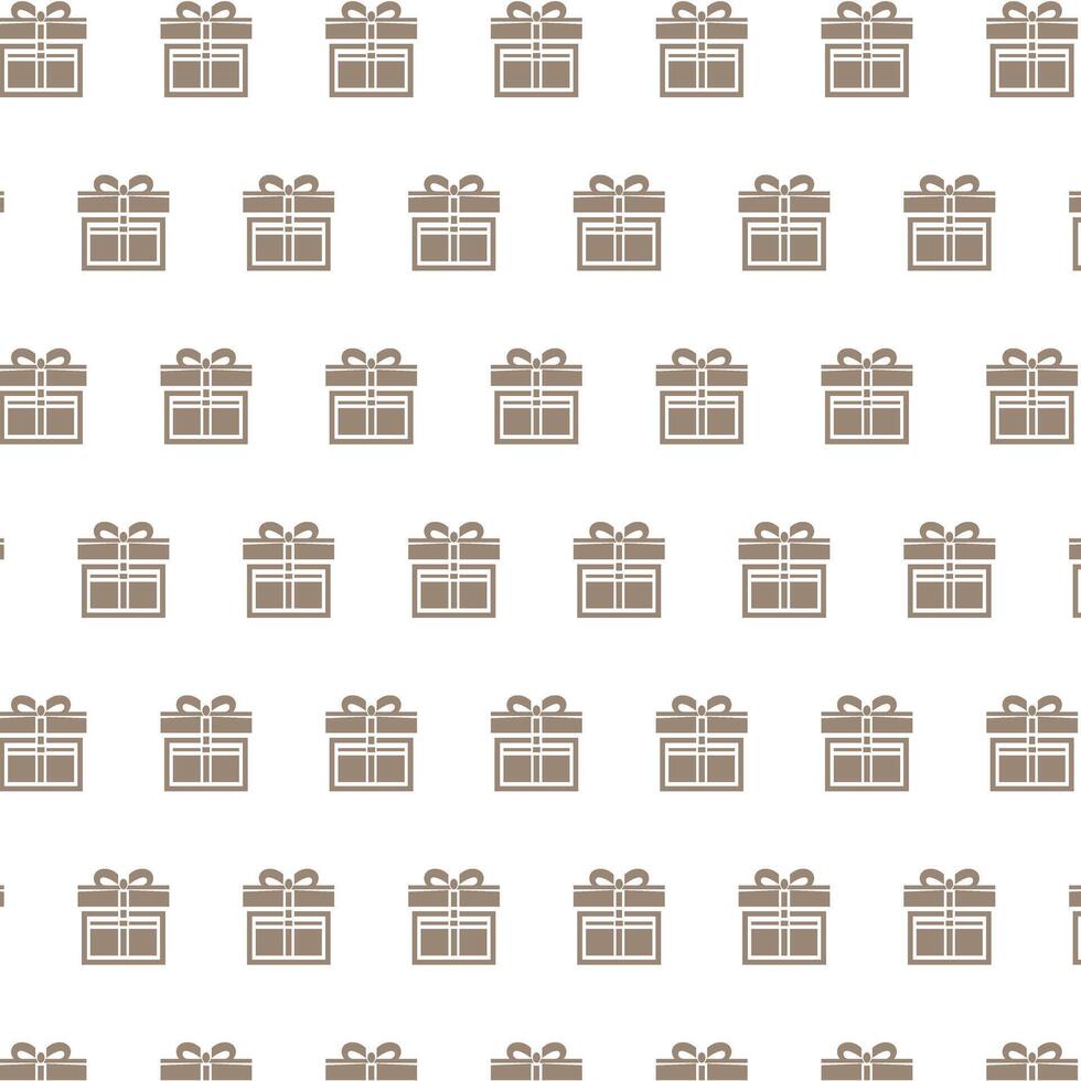 Gift Box Pattern on White Background vector