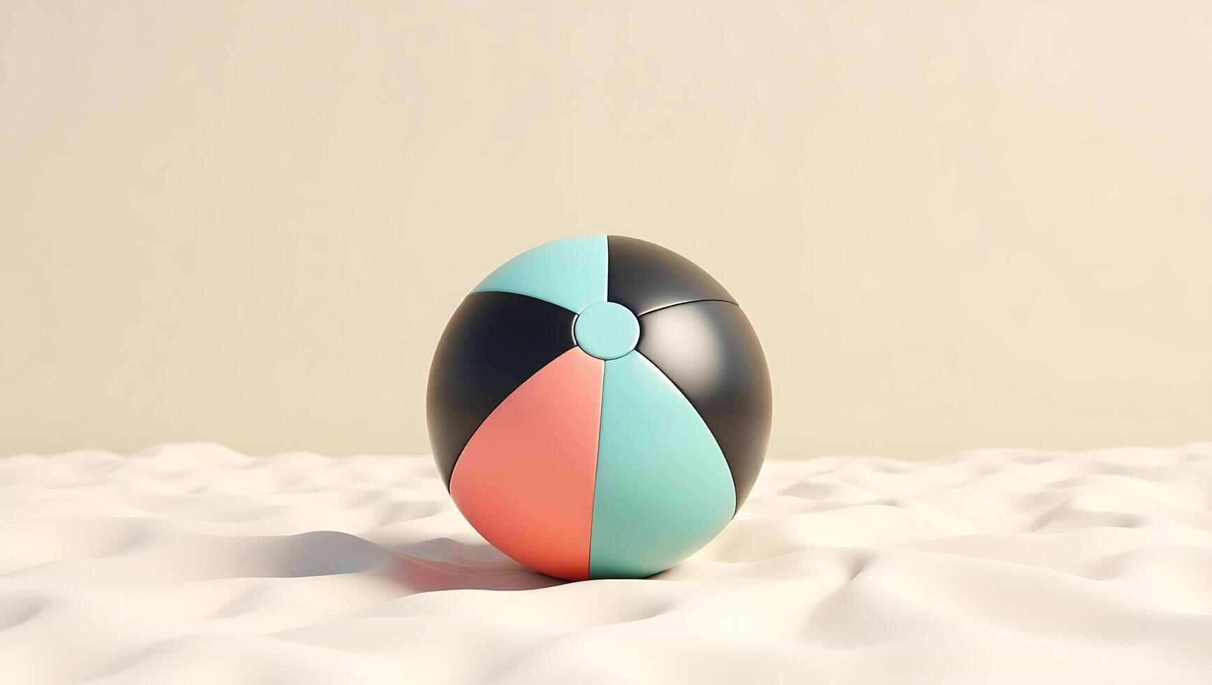 A colorful ball sitting on top of sand photo