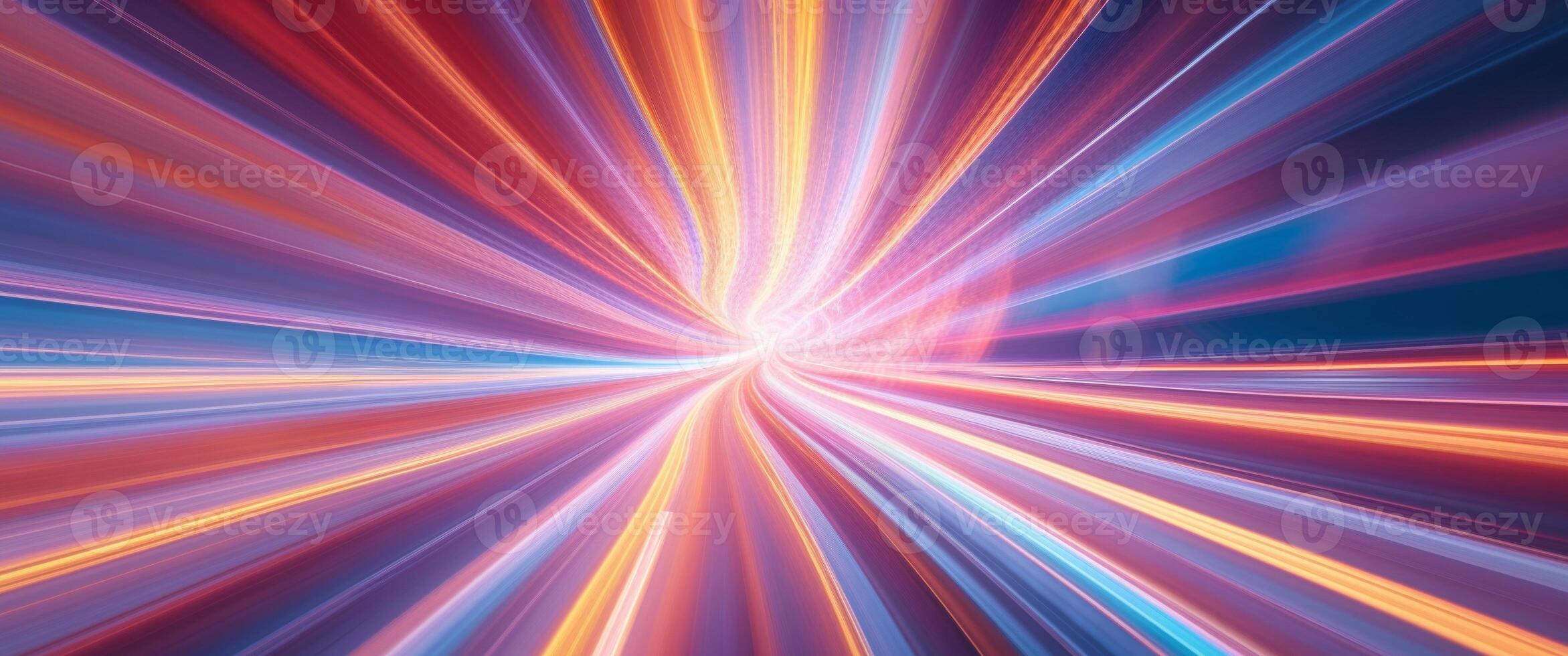 Abstract light speed background with bright colors photo