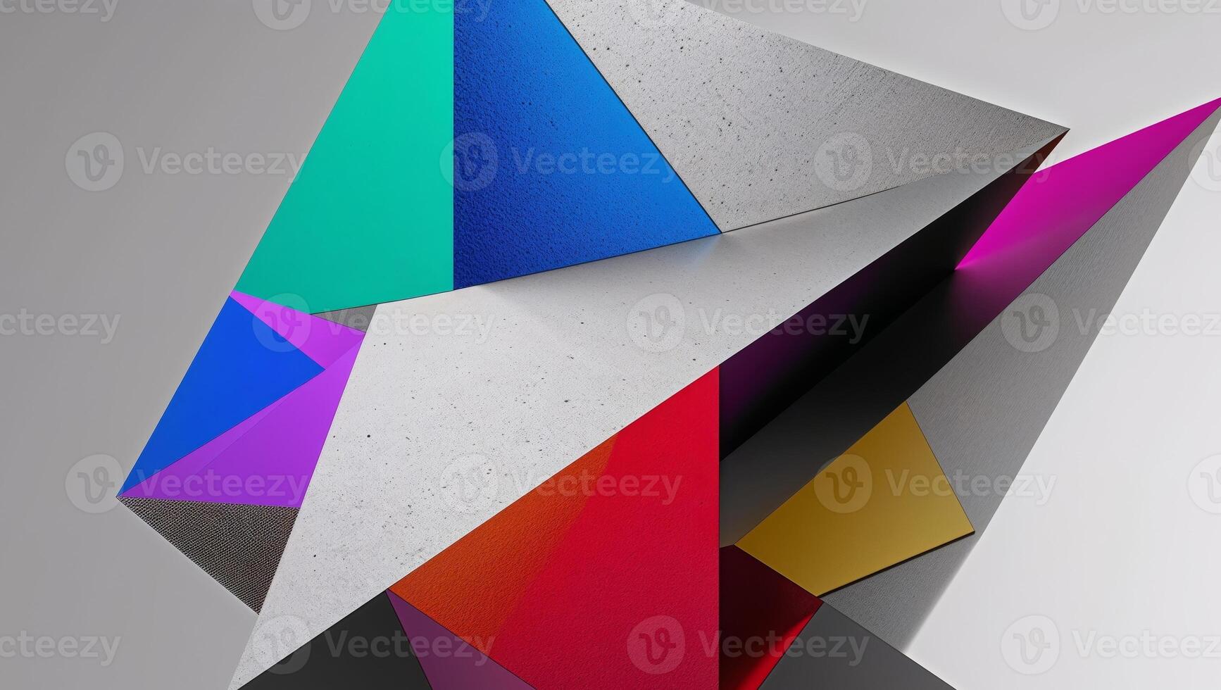 A colorful geometric design on a white background photo