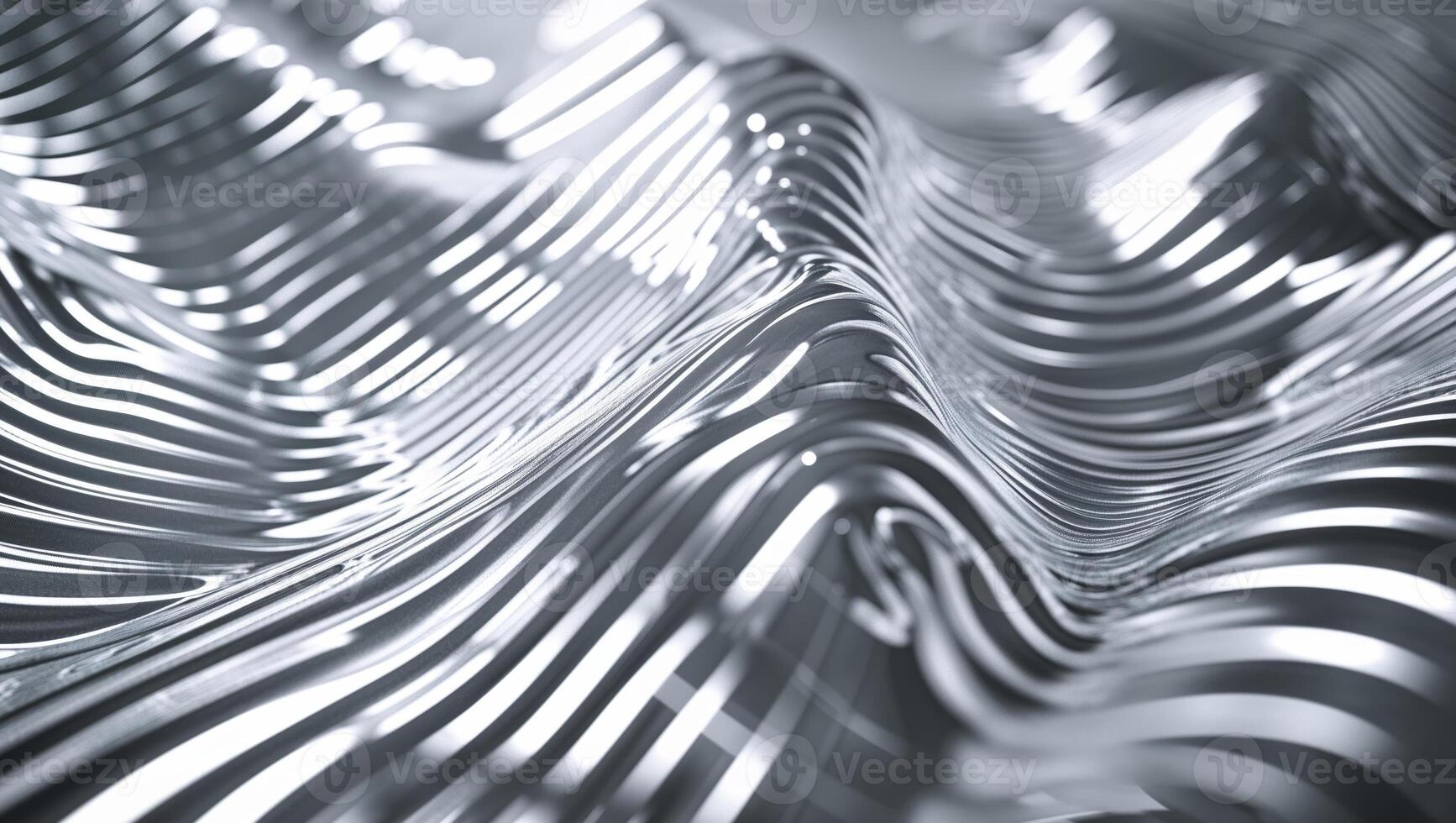 Gleaming grid of shimmering light reflecting off an undulating surface photo