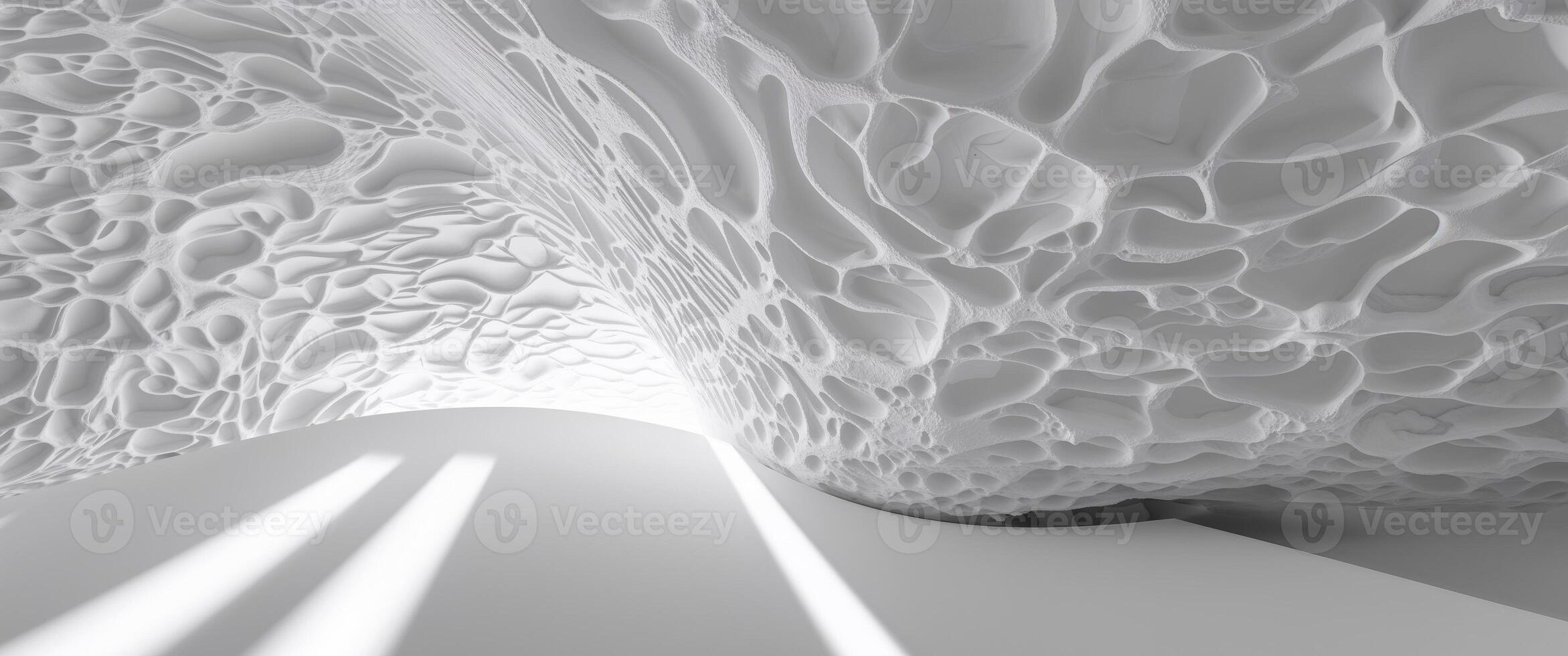 A white wall with a large pattern on it photo