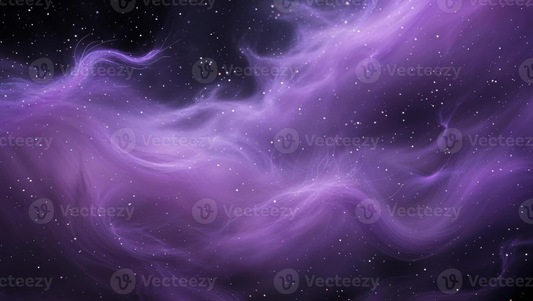 Dreamy Nebula Abstract with Flowing Purple Hues and Scattered Star Dust photo
