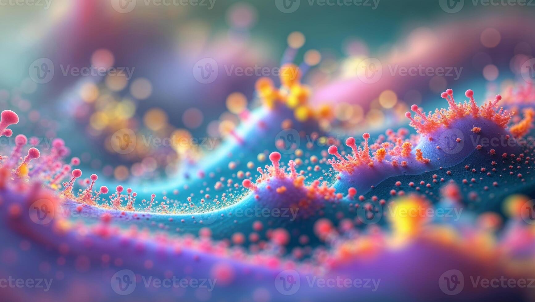 Abstract colorful microscopic world background photo