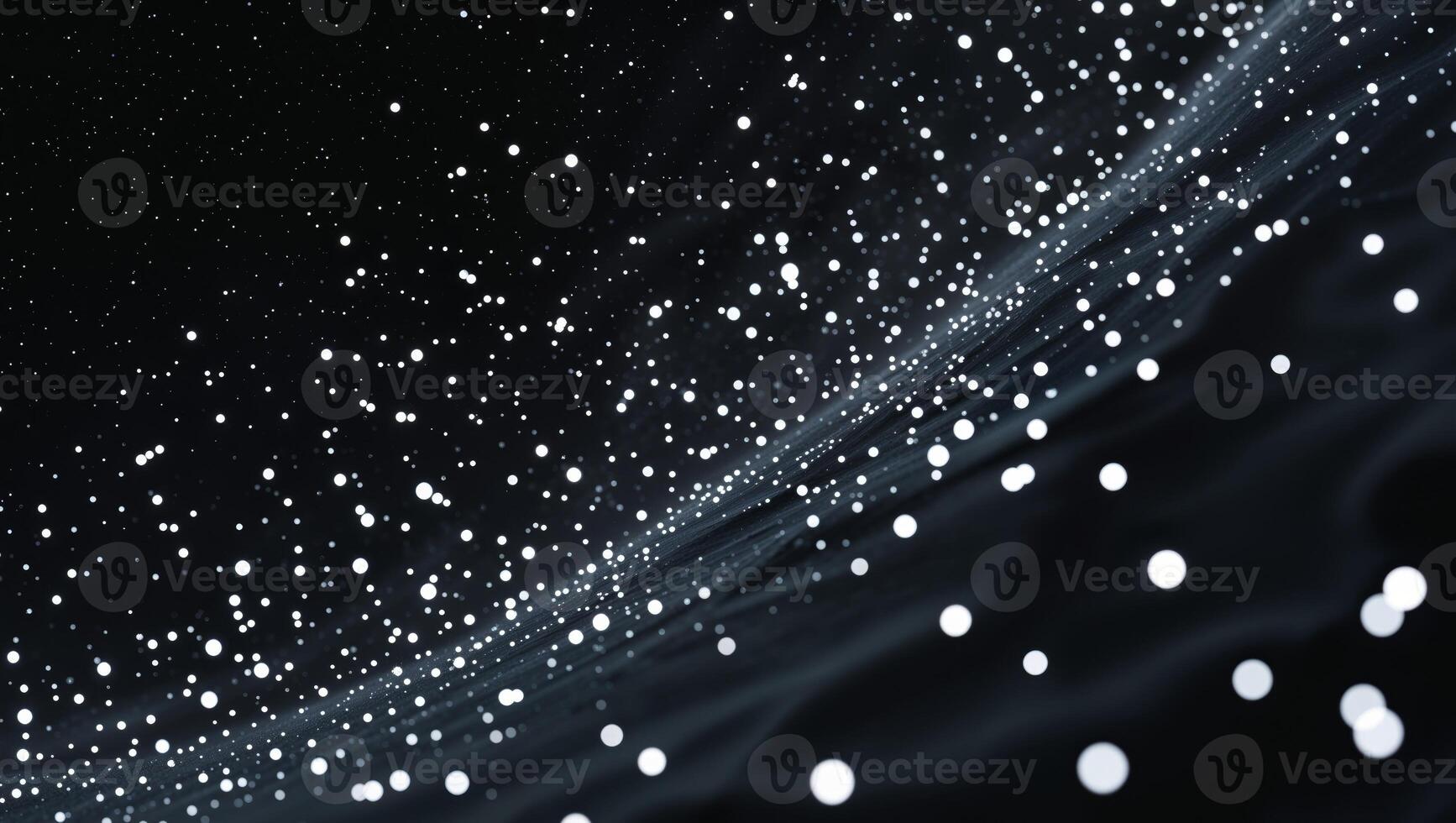 A black and white image of a wave of white dots photo
