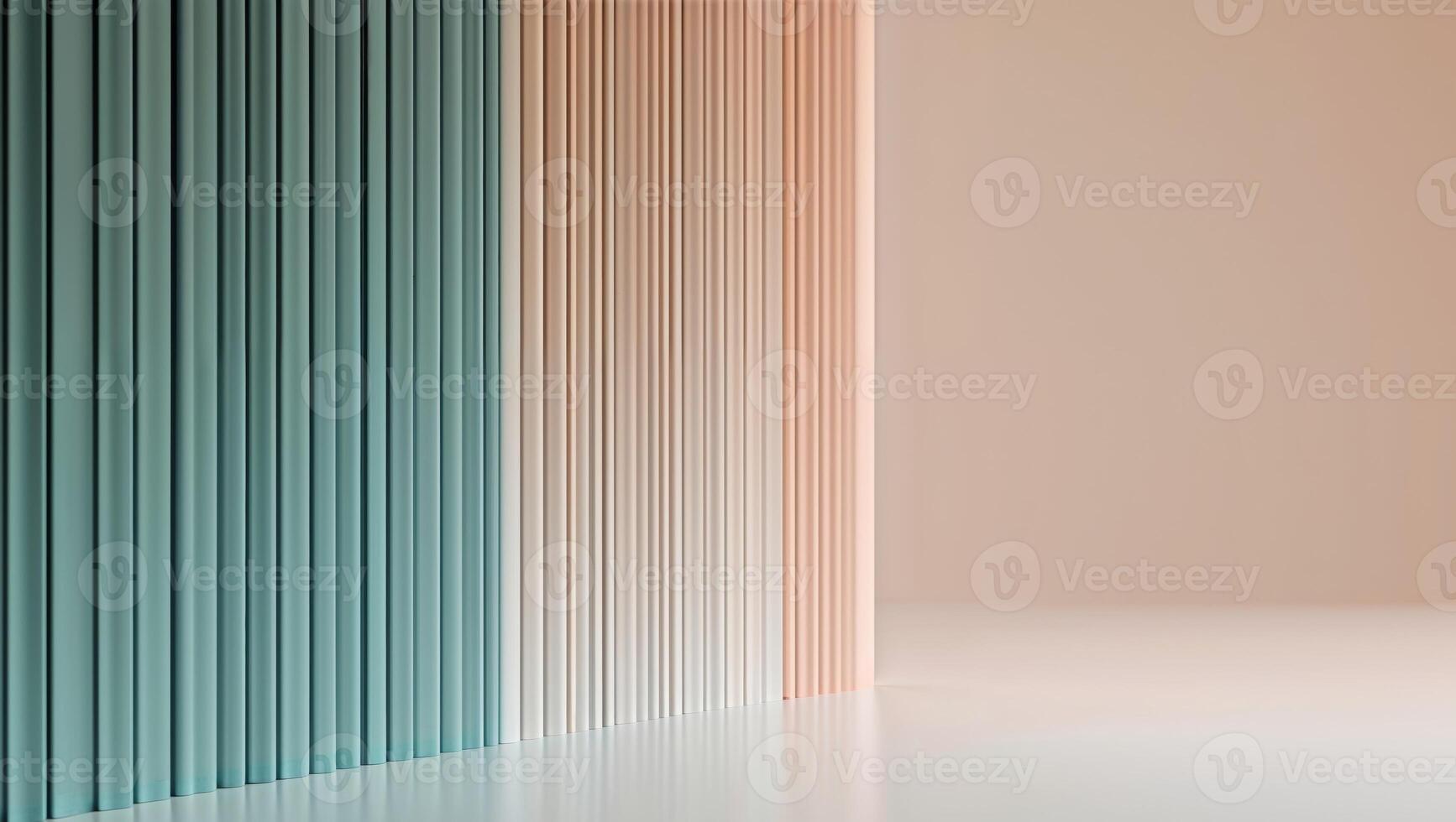 Gradient Vertical Lines Transition from Cool Teal to Warm Peach Tones photo