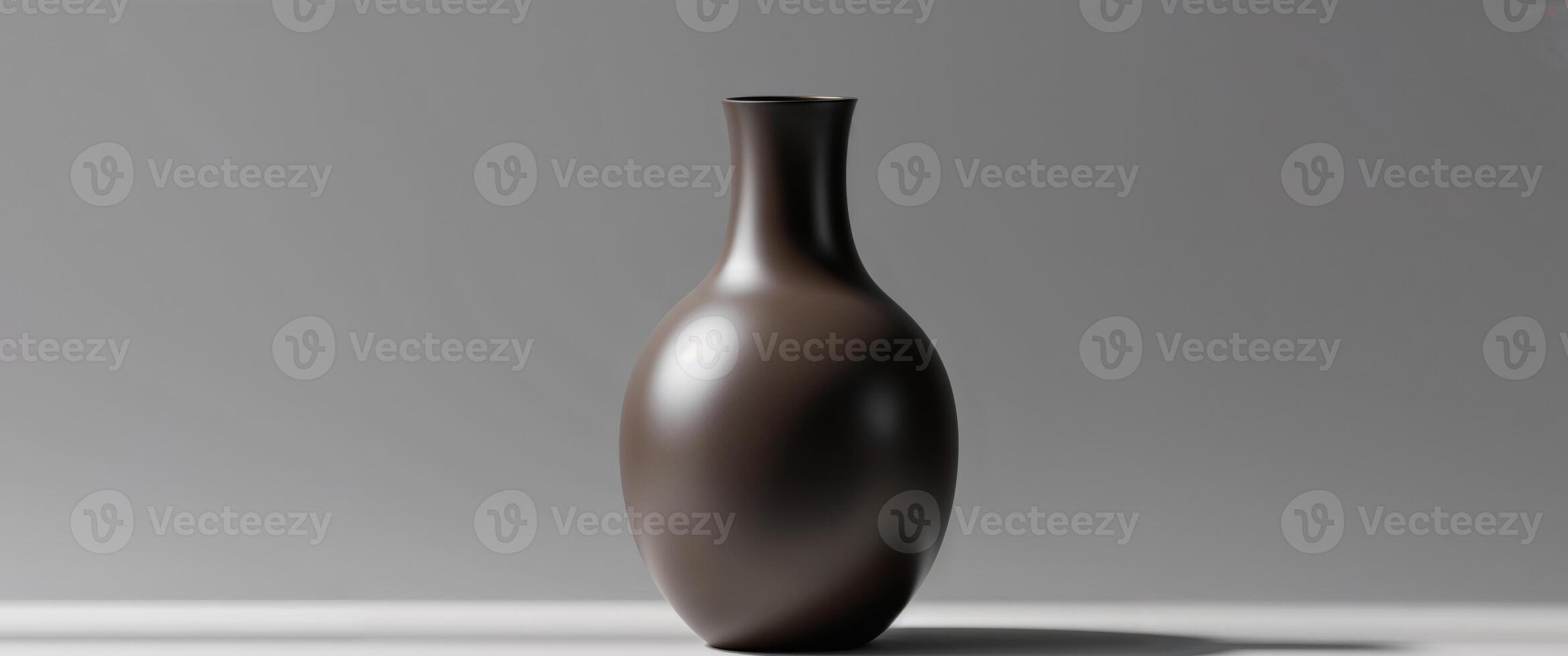 A vase is shown in a studio with a light photo