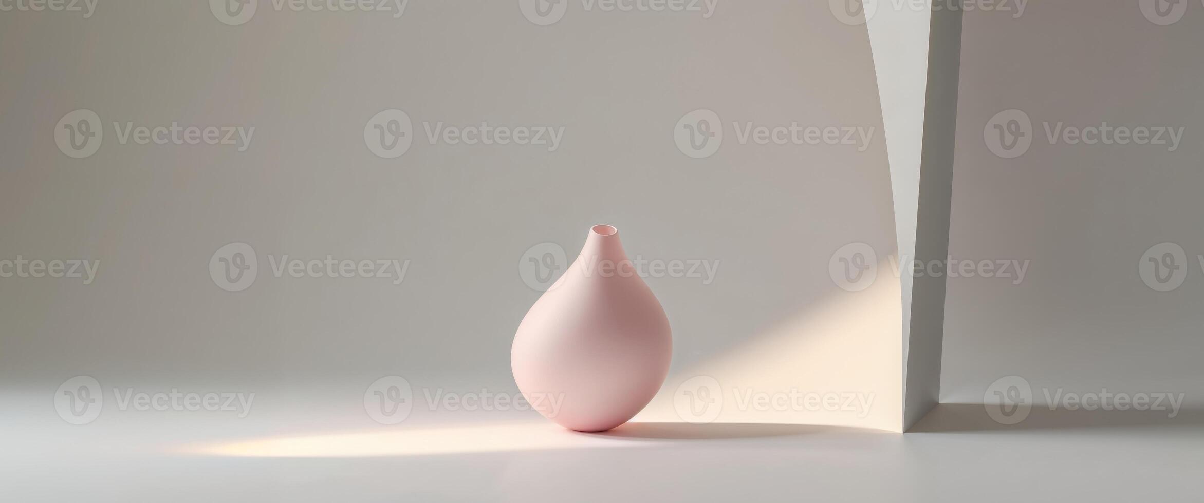 Soft light studio still life with single pink object. photo