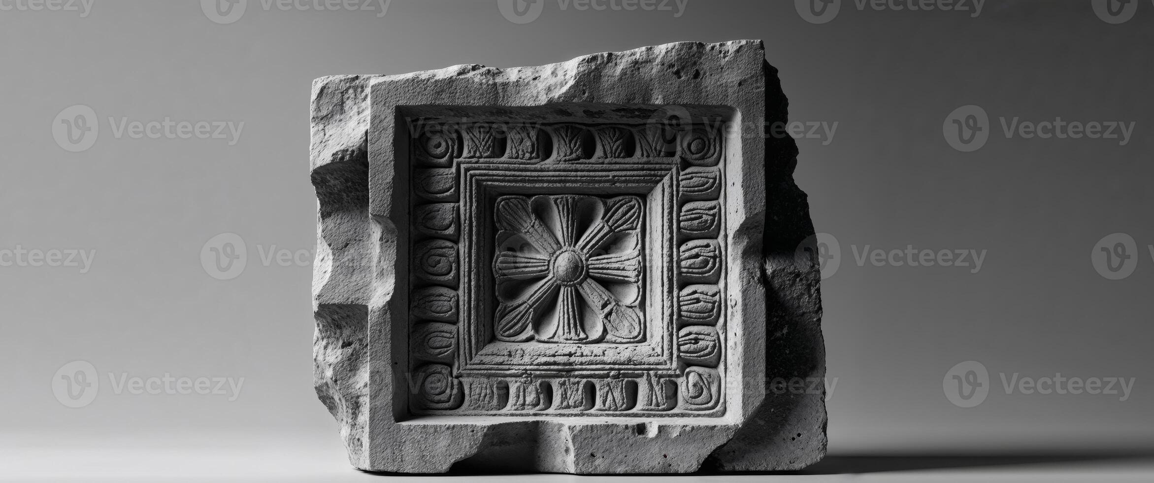 Ancient Stone Carvings Historical Panel Design photo