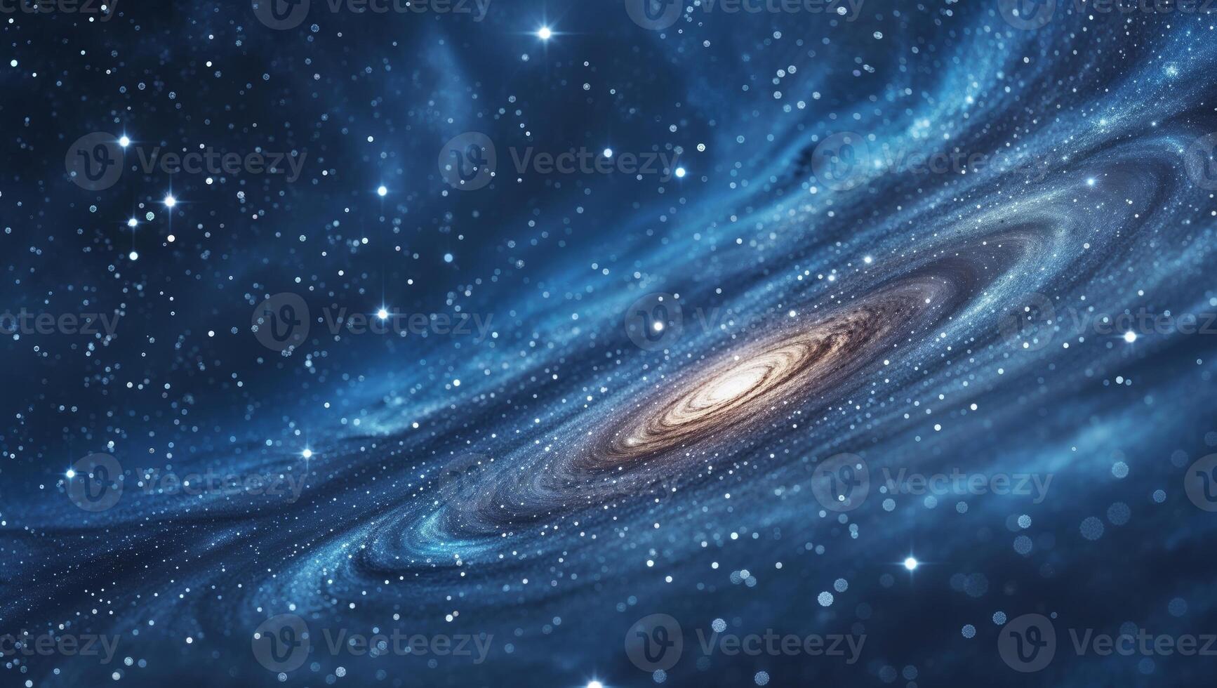 stunning view of galaxy with many stars cosmic dust and captivating blue color palette photo
