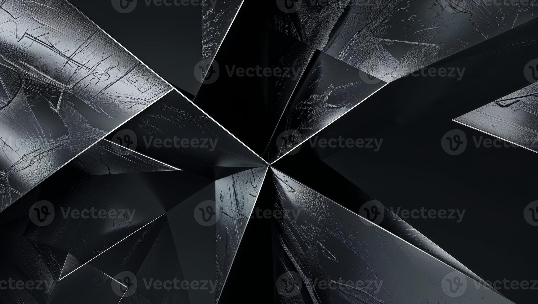 Abstract geometric background with metallic textures and overlapping shapes photo