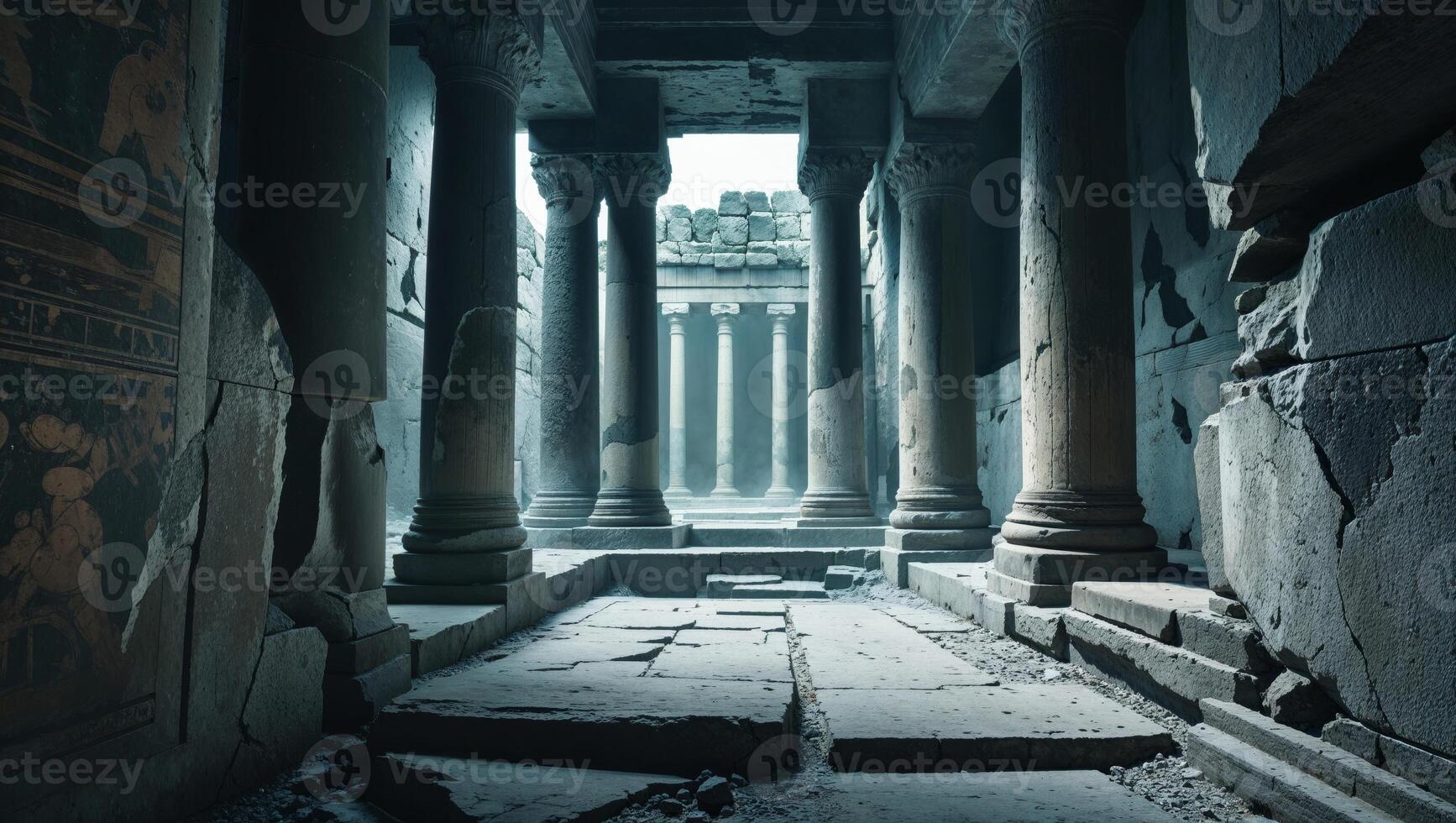 a unseen scene within an ancient temple that holds the secrets of a forgotten civilization photo