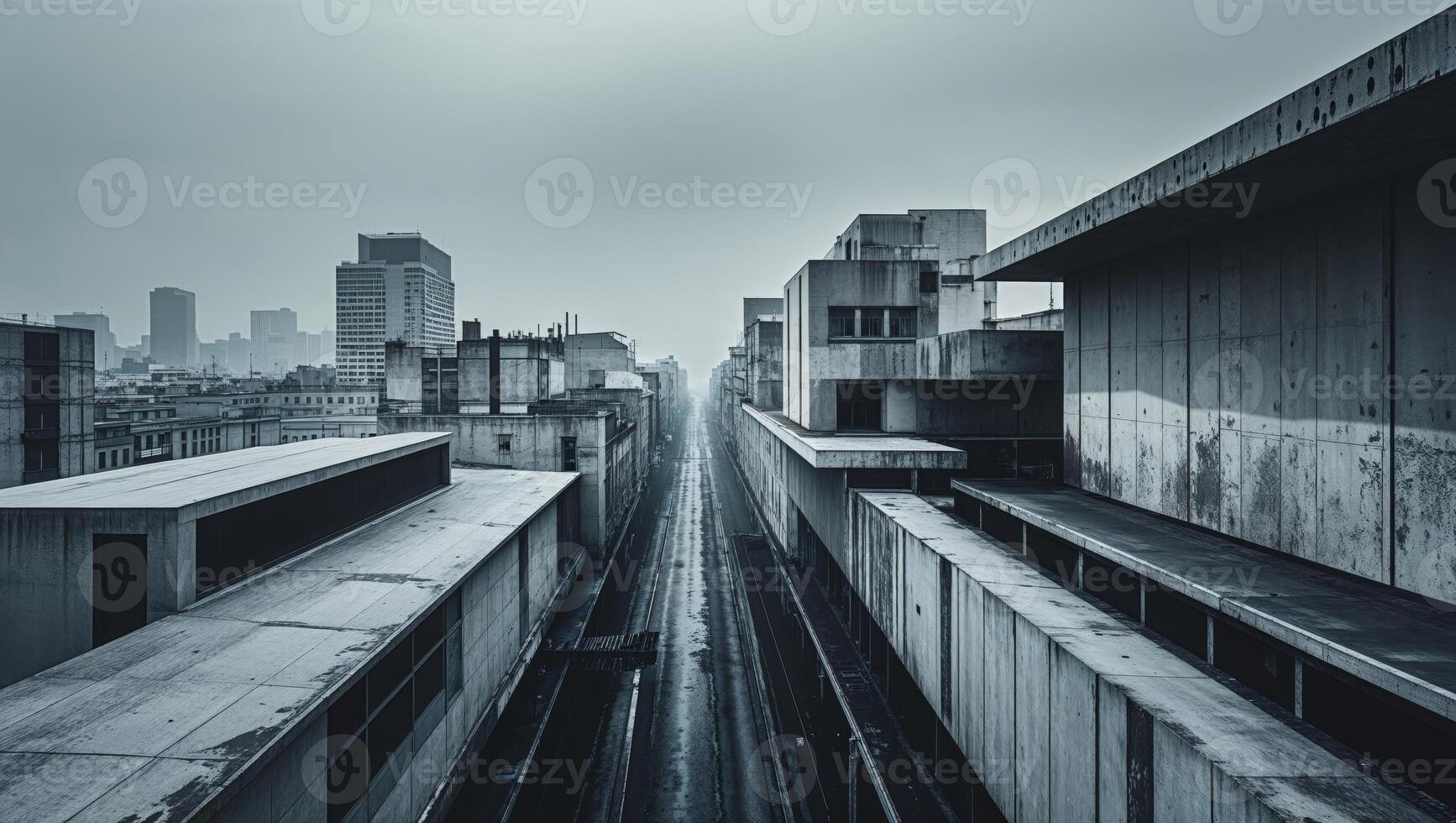 a combining in a cityscape photo