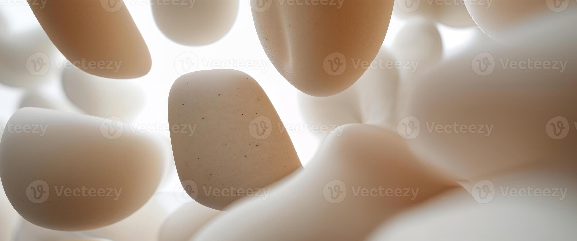 Beige and light brown objects close up soft focus. photo