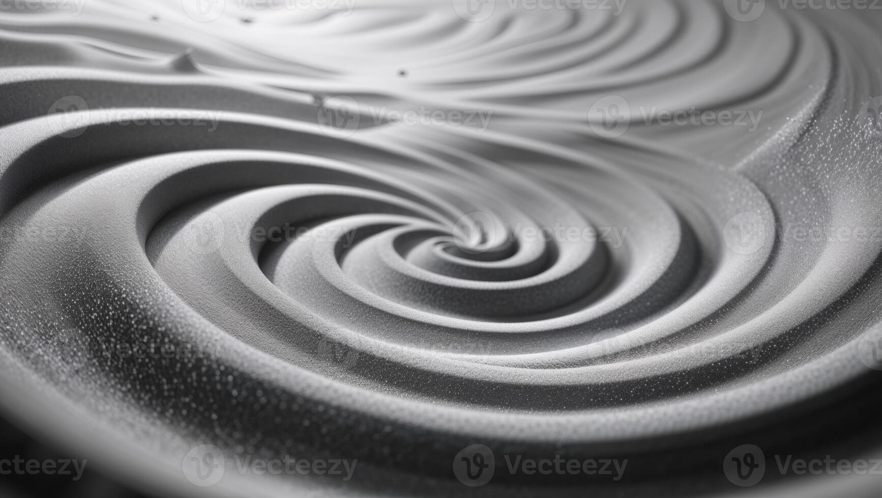 A black and white photo of a swirl